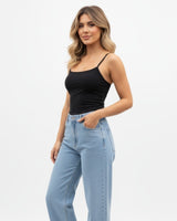 Calça Jeans Reta
