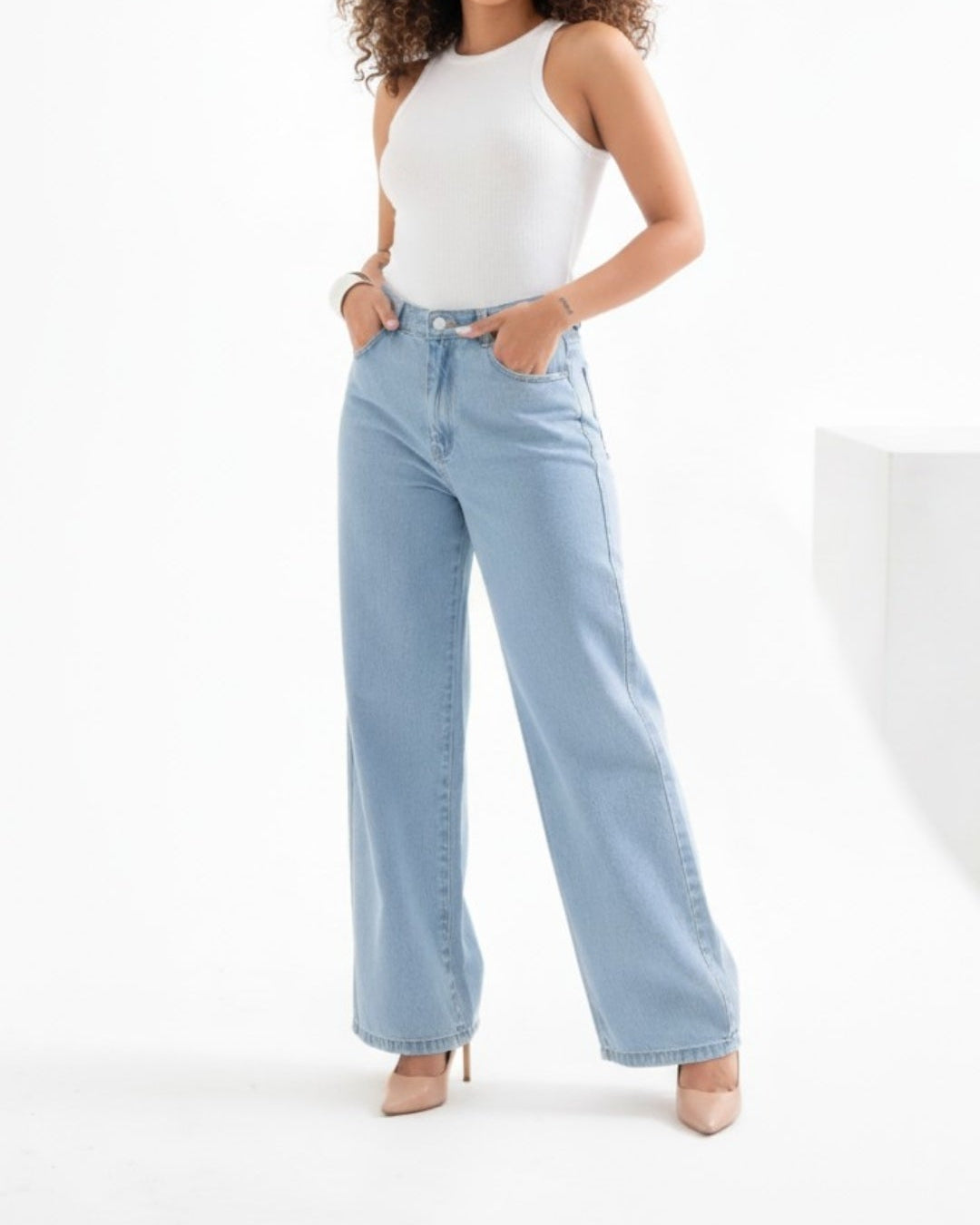 Calça Jeans Wide Leg